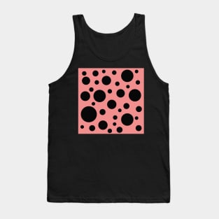 retro black and pink polka dot pattern Tank Top